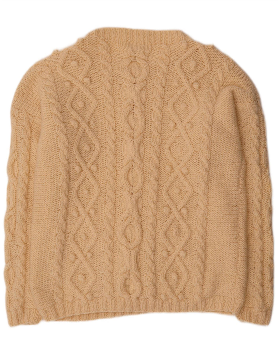 Pachamama Męski sweter z dekoltem w łódkę, duży, z białej wełny