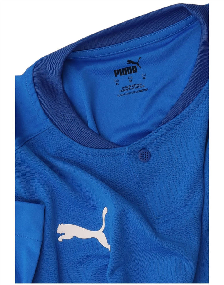 Męski T-shirt z grafiką Puma, średni niebieski