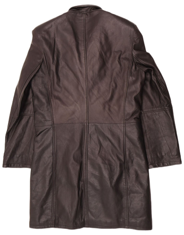 Barone Męski płaszcz skórzany UK 36 Small Black
