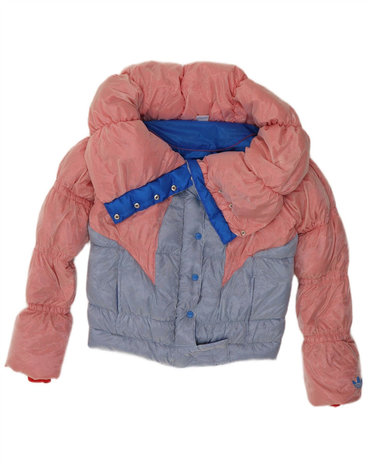 Damska kurtka Adidas Padded Jacket UK 12 Średnioróżowy poliamid z blokami kolorów