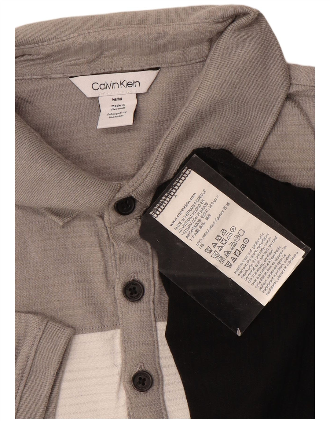 Męska koszulka polo CALVIN KLEIN, bawełniana, w kolorze średniego czarnego koloru