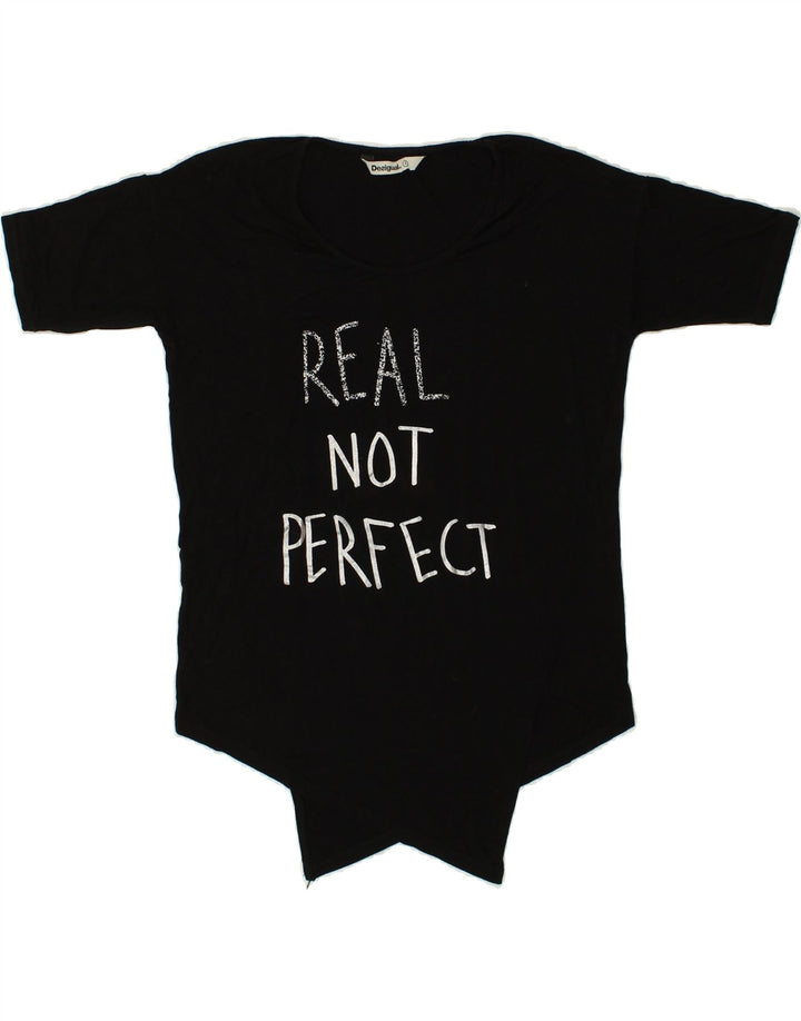 Damska koszulka graficzna DESIGUAL Top UK 10 Small Black