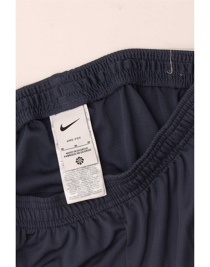 Męskie spodnie dresowe Nike, średnie, granatowe, z blokami kolorów, poliestrowe, sportowe