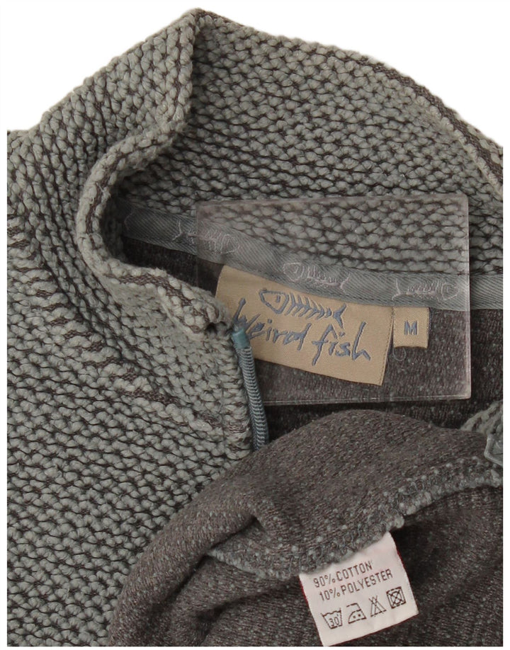 Męska bluza z zamkiem błyskawicznym Weird Fish, średnia, zielona bawełna