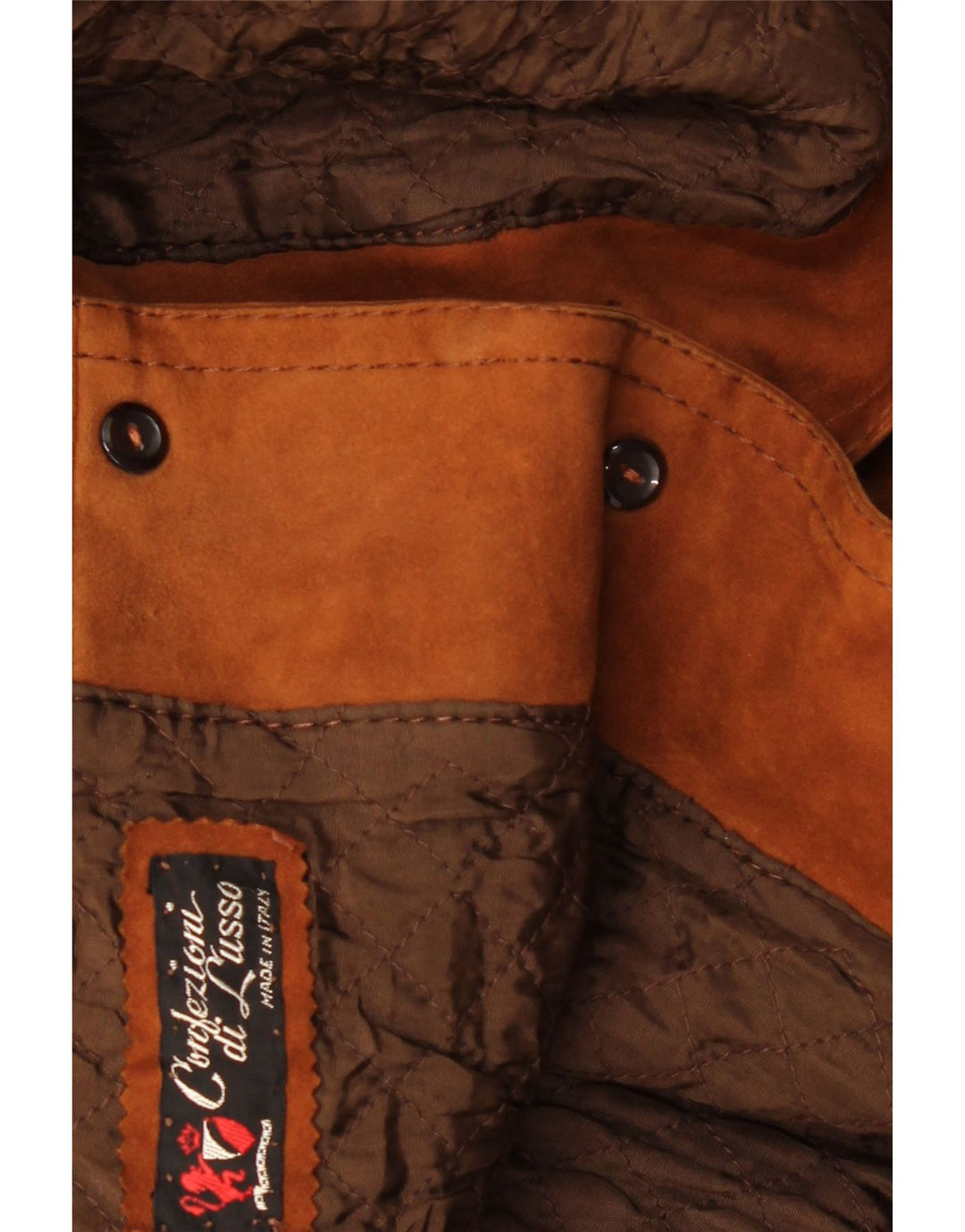 Zamszowa kurtka damska Vintage UK 16, duża brązowa