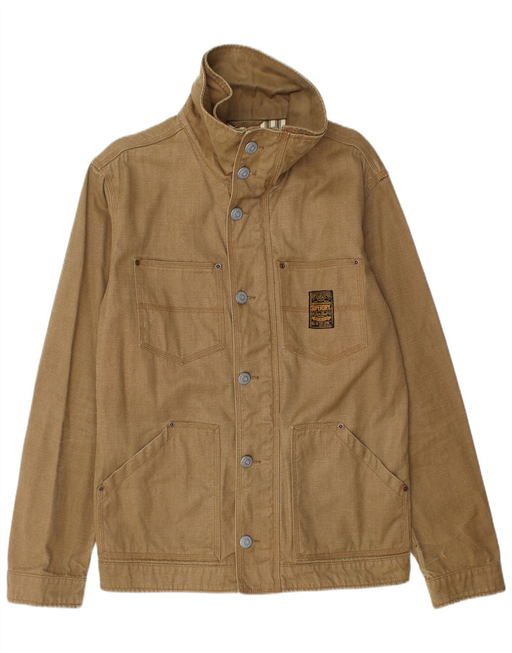 Męska kurtka użytkowa SUPERDRY UK 40, duża, beżowa, bawełniana