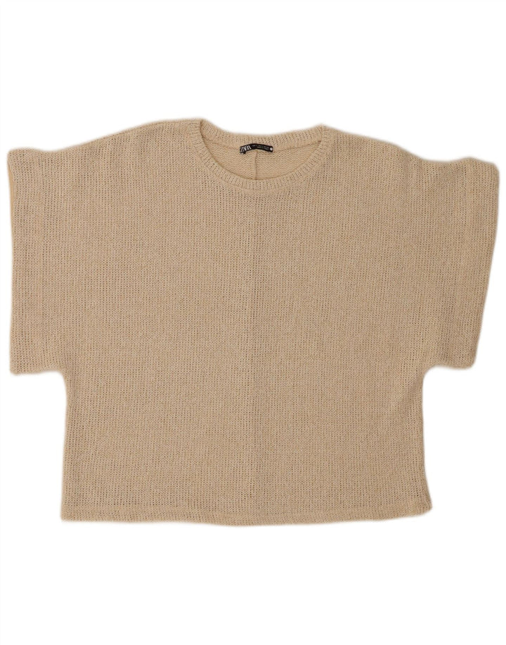 Damska bluzka oversize Zara Top UK 10 Small Beige Flecked