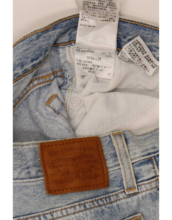 Damskie jeansy Levi's Wedgie Straight W26 L28 Niebieskie bawełniane