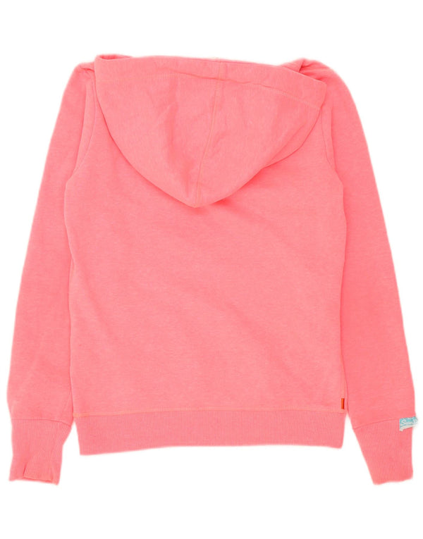 Damski sweter z kapturem Superdry Graphic UK 6 XS Różowy poliester