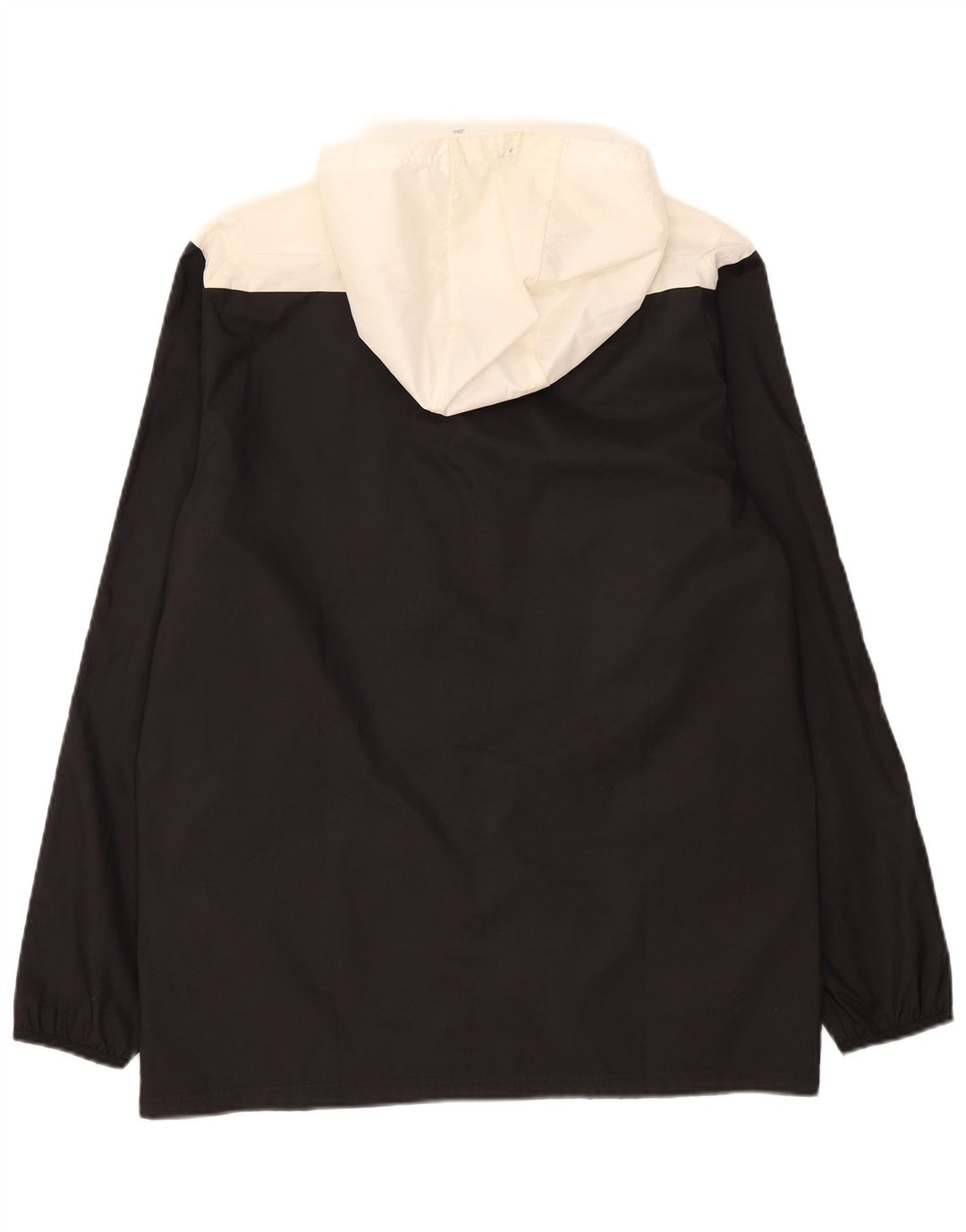 Męska kurtka przeciwdeszczowa Adidas z kapturem UK 38, średni czarny poliester z blokami kolorów