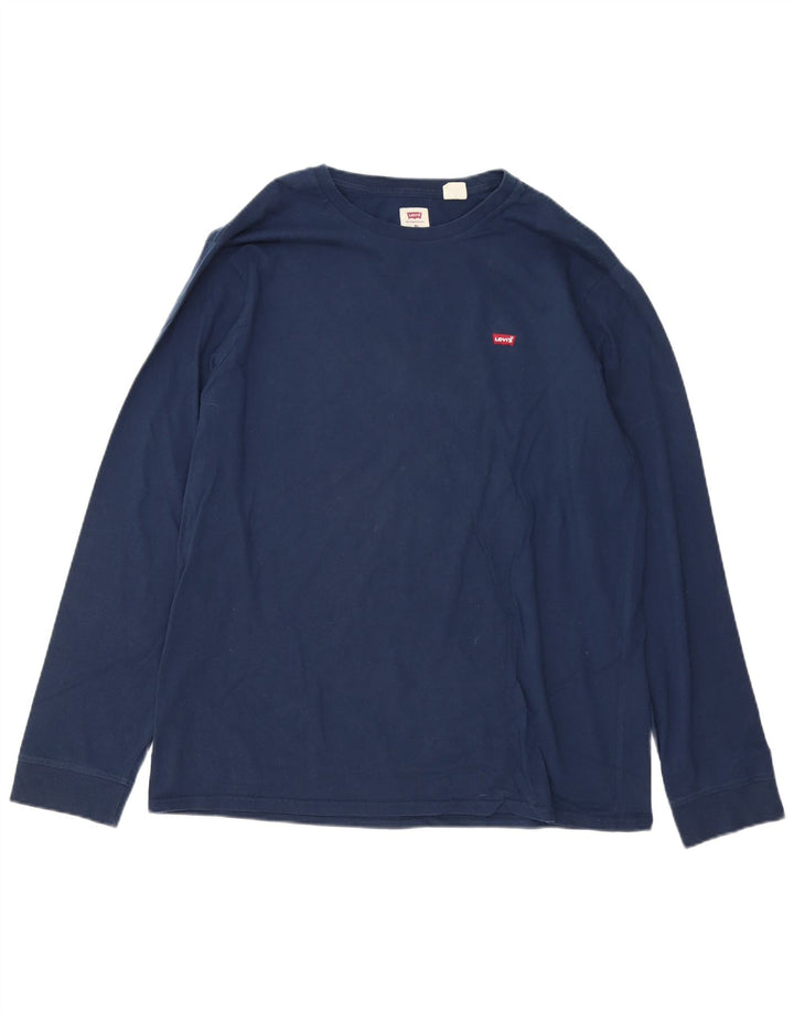 Levi's Męski standardowy top z długim rękawem XL, granatowy, bawełniany