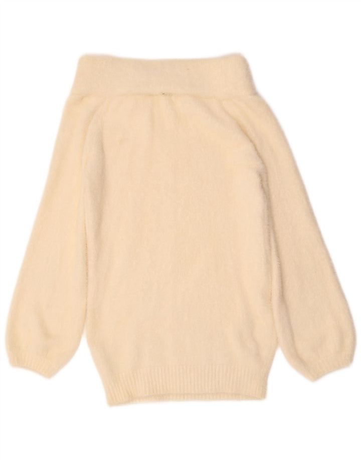 Damski sweter oversize Guess z golfem UK 4 XS w kolorze złamanej bieli, poliamid