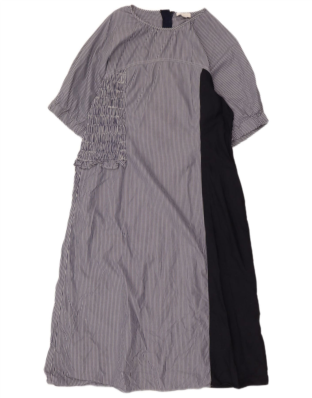 COS Damska sukienka maxi EU 44 XL Granatowa, bawełniana w prążki