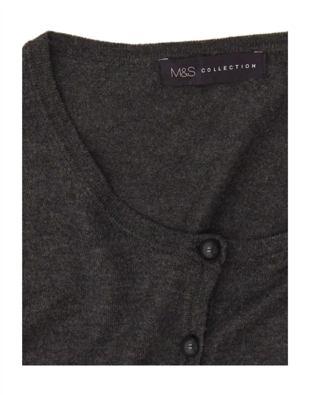 MARKS & SPENCER Womens Cardigan Sweater UK 12 Medium Grey Vintage Marks & Spencer and Second-Hand Marks & Spencer from Messina Hembry 