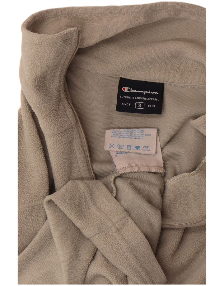 Męski sweter polarowy Champion z zamkiem błyskawicznym, mały, szary, poliestrowy
