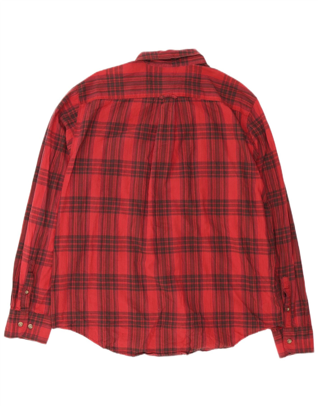 Męska koszula flanelowa Eddie Bauer XL w czerwoną kratę, bawełniana