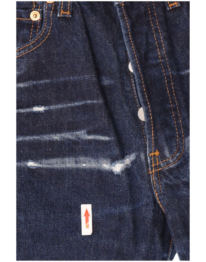 Męskie dżinsy Levi's 501 Straight W28 L34 Granatowa bawełna