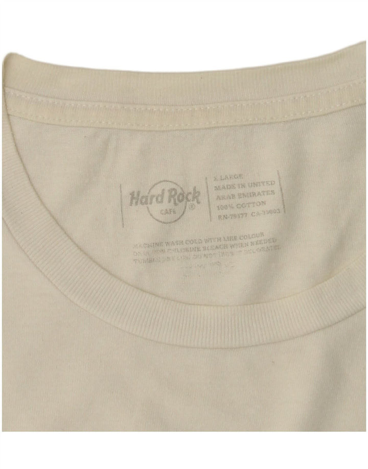 Damska koszulka z grafiką Hard Rock Cafe Dublin, UK 18 XL, biała bawełna