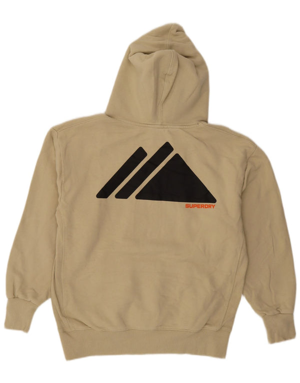 Męski sweter z kapturem Superdry z grafiką i luźnym krojem XS, bawełniany khaki
