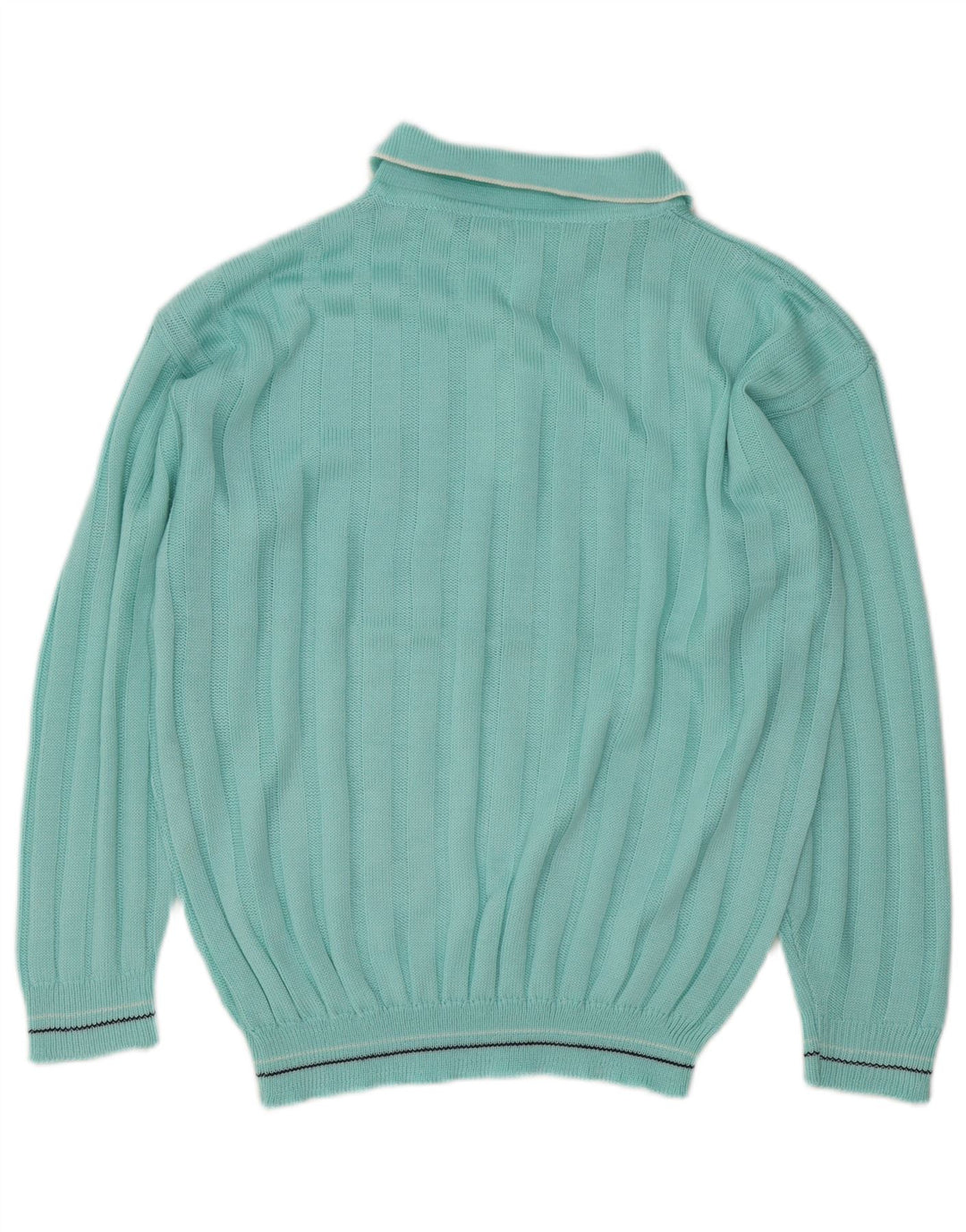 Męski sweter w stylu vintage, w kolorze średniego turkusu