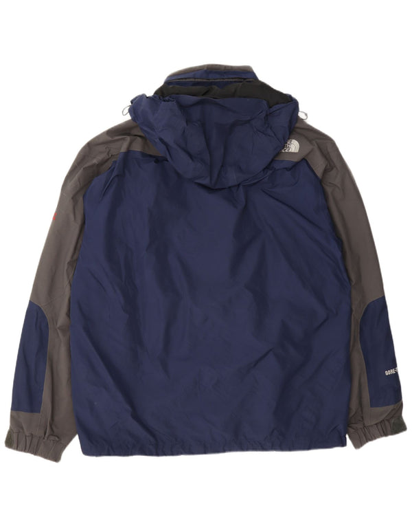 Męska kurtka przeciwdeszczowa The North Face Gore-Tex UK 40, duża granatowa, z blokami kolorów