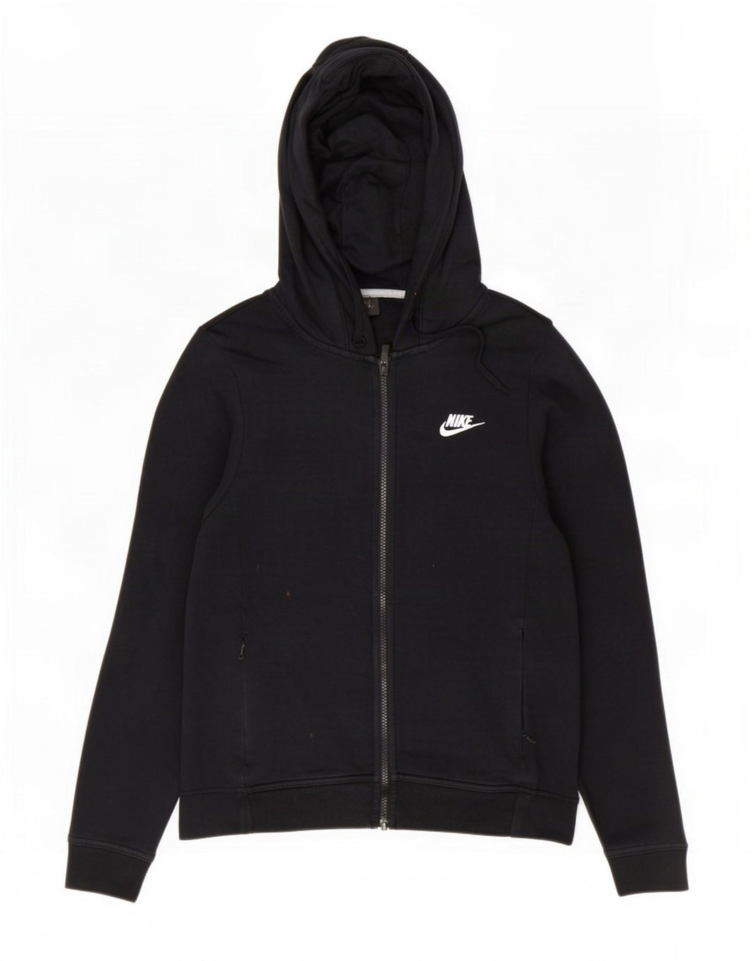 Męski sweter z kapturem i zamkiem błyskawicznym Nike, średni czarny, bawełniany