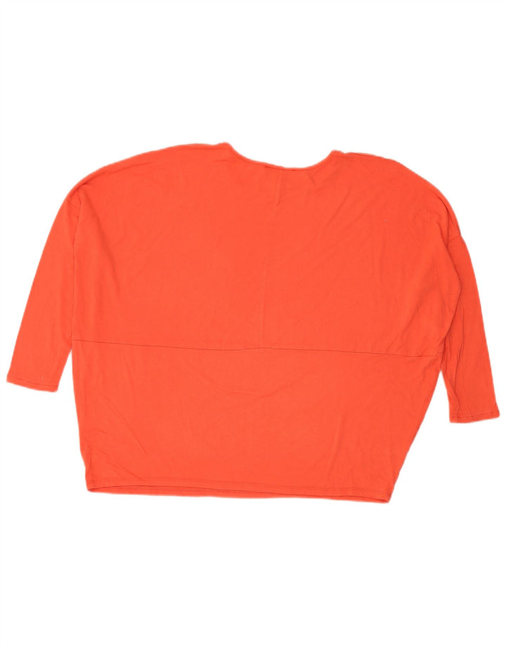 Damski top oversize Dack's z rękawem 3/4, UK 10, mały, pomarańczowy, wiskoza
