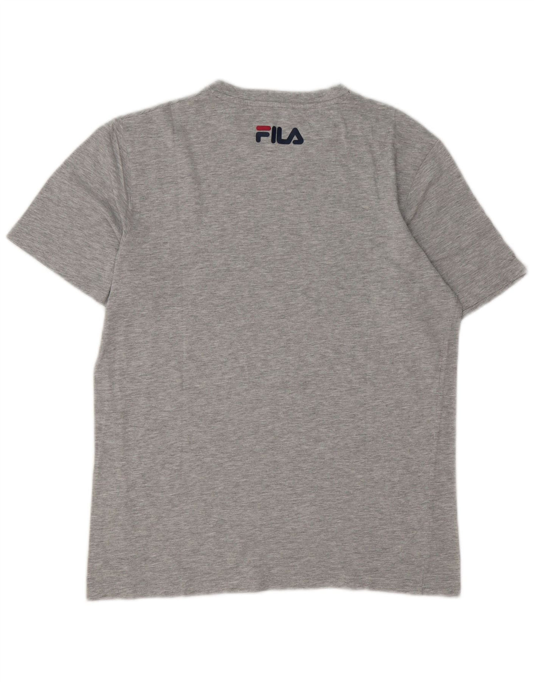 Męski T-shirt Fila z grafiką, średnioszary, bawełniany w cętki