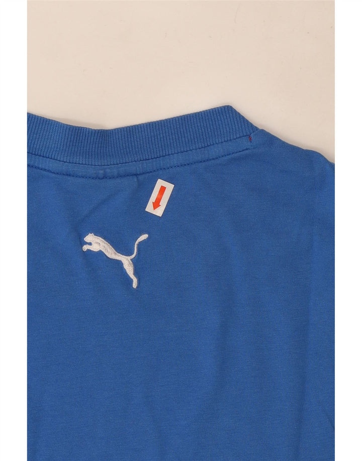 Męski T-shirt z grafiką Puma, średni niebieski