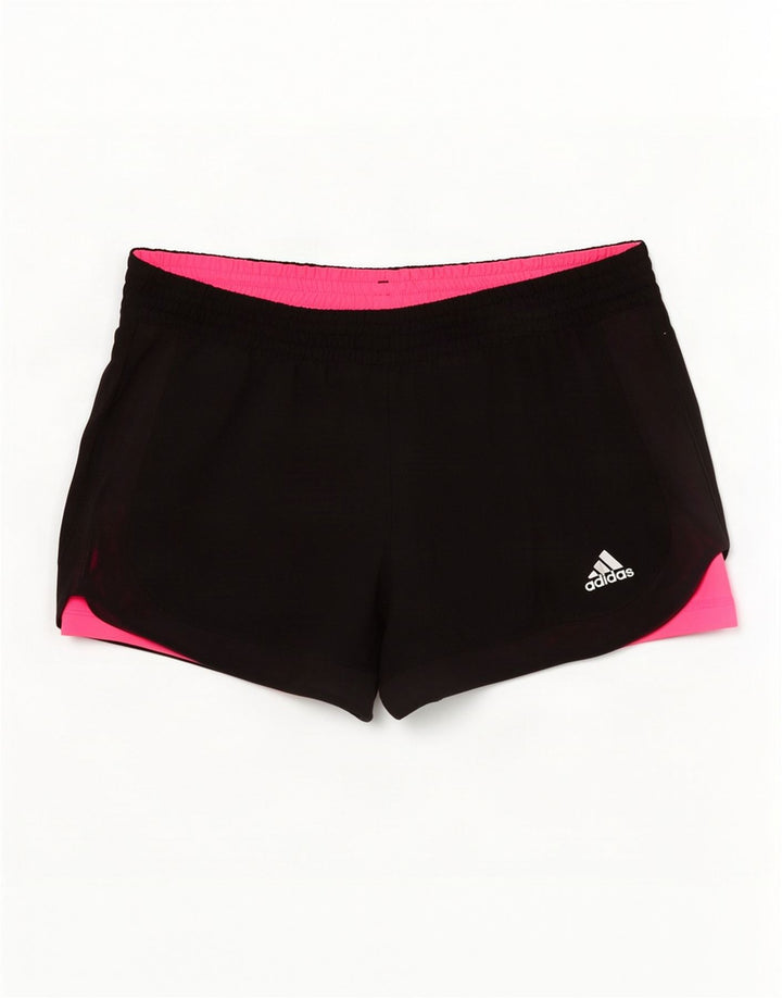 Damskie spodenki sportowe Adidas Climalite UK 8/10, małe, czarne, poliestrowe