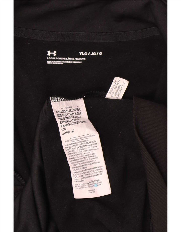 Kurtka dresowa chłopięca Under Armour, duża, czarna, poliester, 11-12 lat