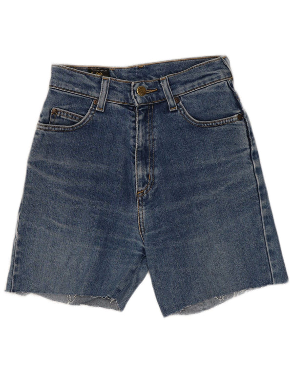 Damskie spodenki jeansowe Lee z wysokim stanem W24 XS, niebieskie