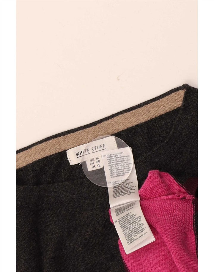 Damski sweter z okrągłym dekoltem White Stuff UK 16 Large Wielokolorowy