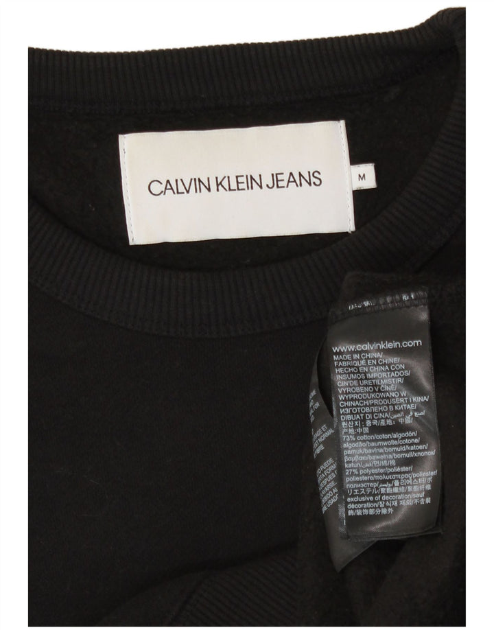 Męska bluza z grafiką Calvin Klein Jeans, średnia czarna, bawełniana