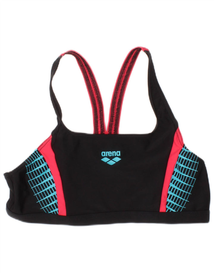 Damskie bikini graficzne Arena, średnie czarne, geometryczne, sportowe