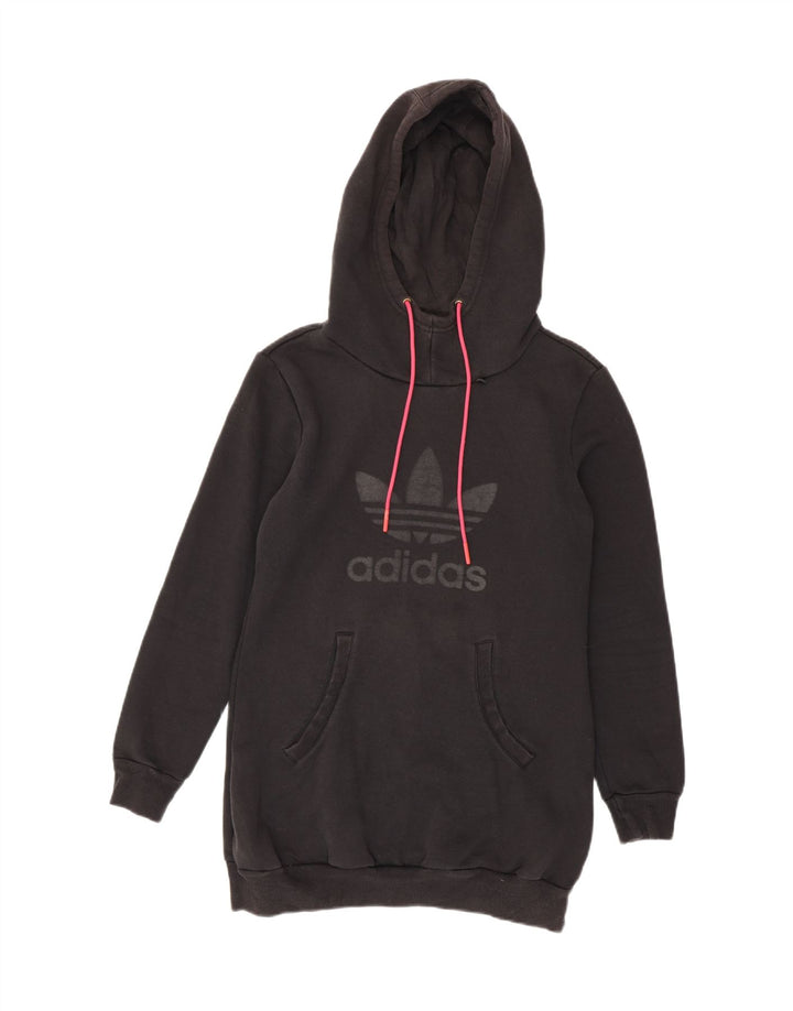 Damska bluza z kapturem Adidas Longline Graphic EU 42 Średni czarny poliester