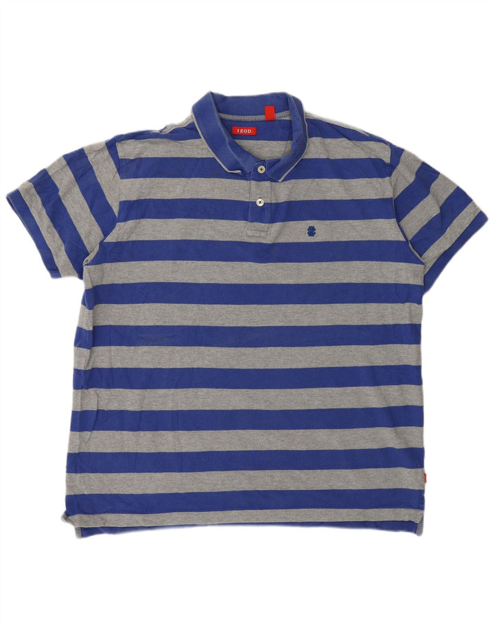 Męska koszulka polo Izod XL, bawełniana w niebieskie paski