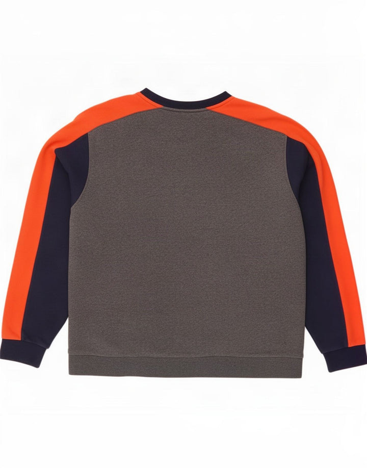 Męska bluza Lacoste, rozmiar 8, 3XL, szara bawełna z blokami kolorów