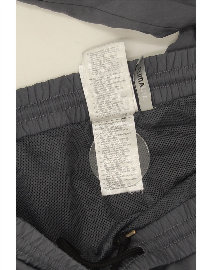 Męskie spodnie dresowe Adidas Climalite, duże, szare, z blokami kolorów, z poliestru