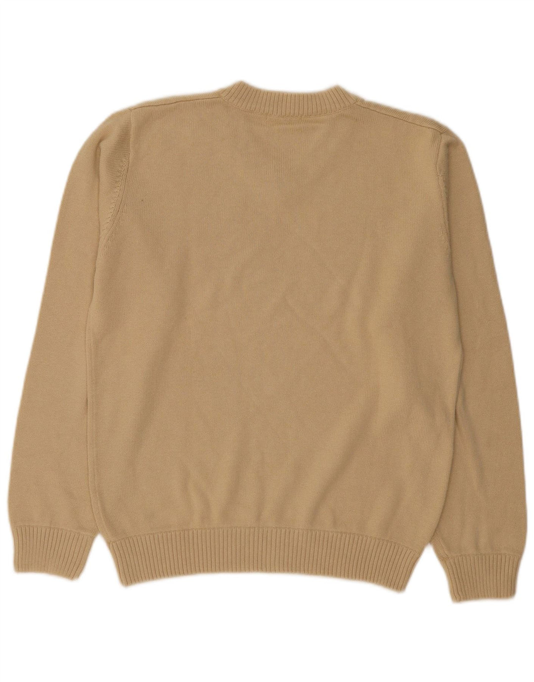 Męski sweter Sergio Tacchini z dekoltem w kształcie litery V, mały, beżowy, bawełniany