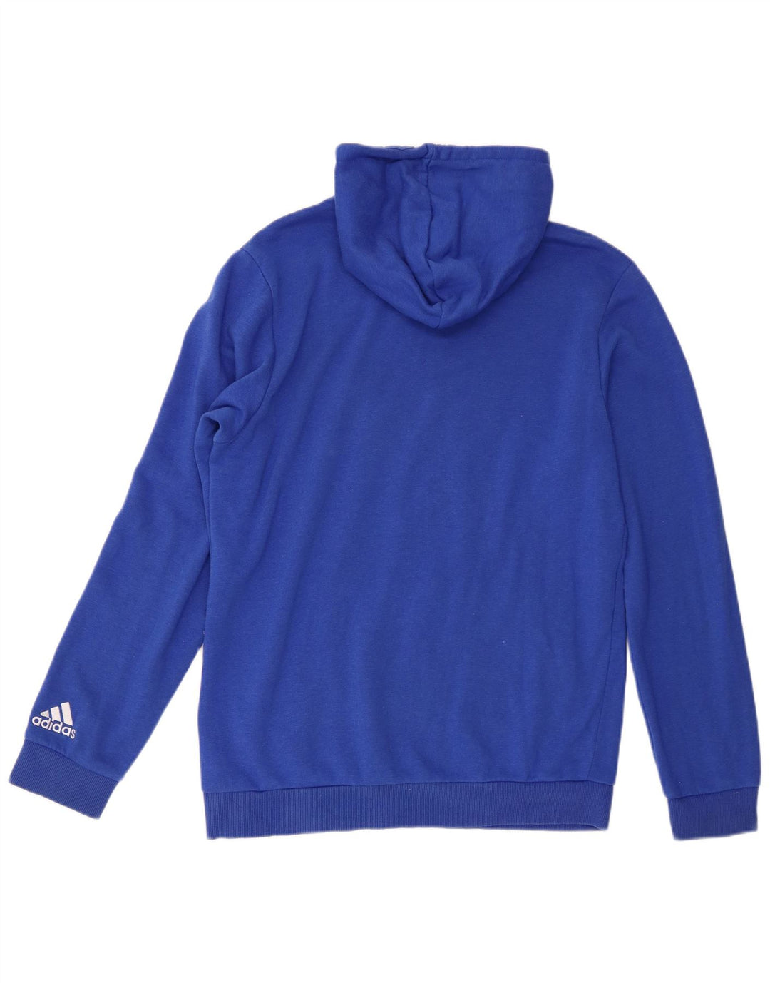 Męska bluza z kapturem Adidas Graphic, średnia niebieska, bawełniana