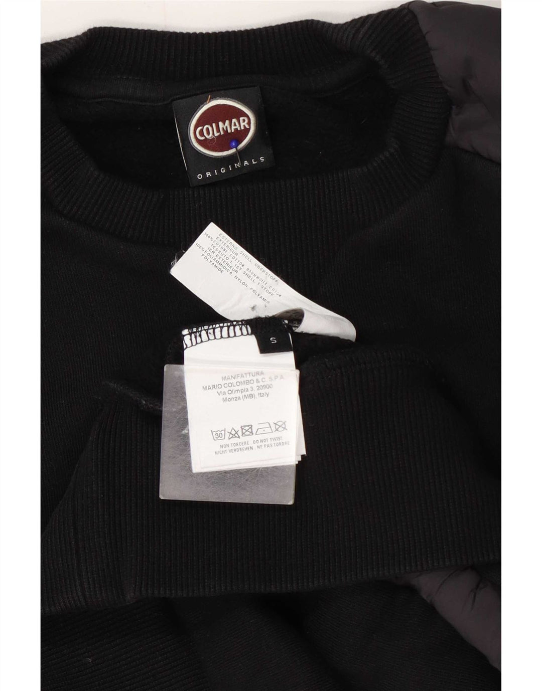 Męska bluza Colmar, mała czarna, bawełniana w bloki kolorów
