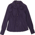 MURPHY & NYE Womens Shirt UK 14 Large Purple Cotton Vintage Murphy & Nye and Second-Hand Murphy & Nye from Messina Hembry 