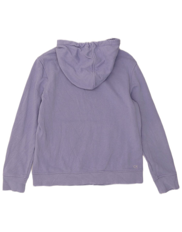 Damski sweter z kapturem i grafiką Calvin Klein UK 14, średni fiolet