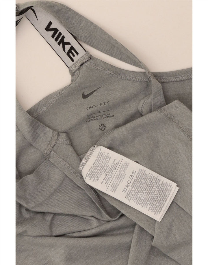Damska kamizelka Nike Dri Fit Graphic Top UK 14, duży, szary poliester