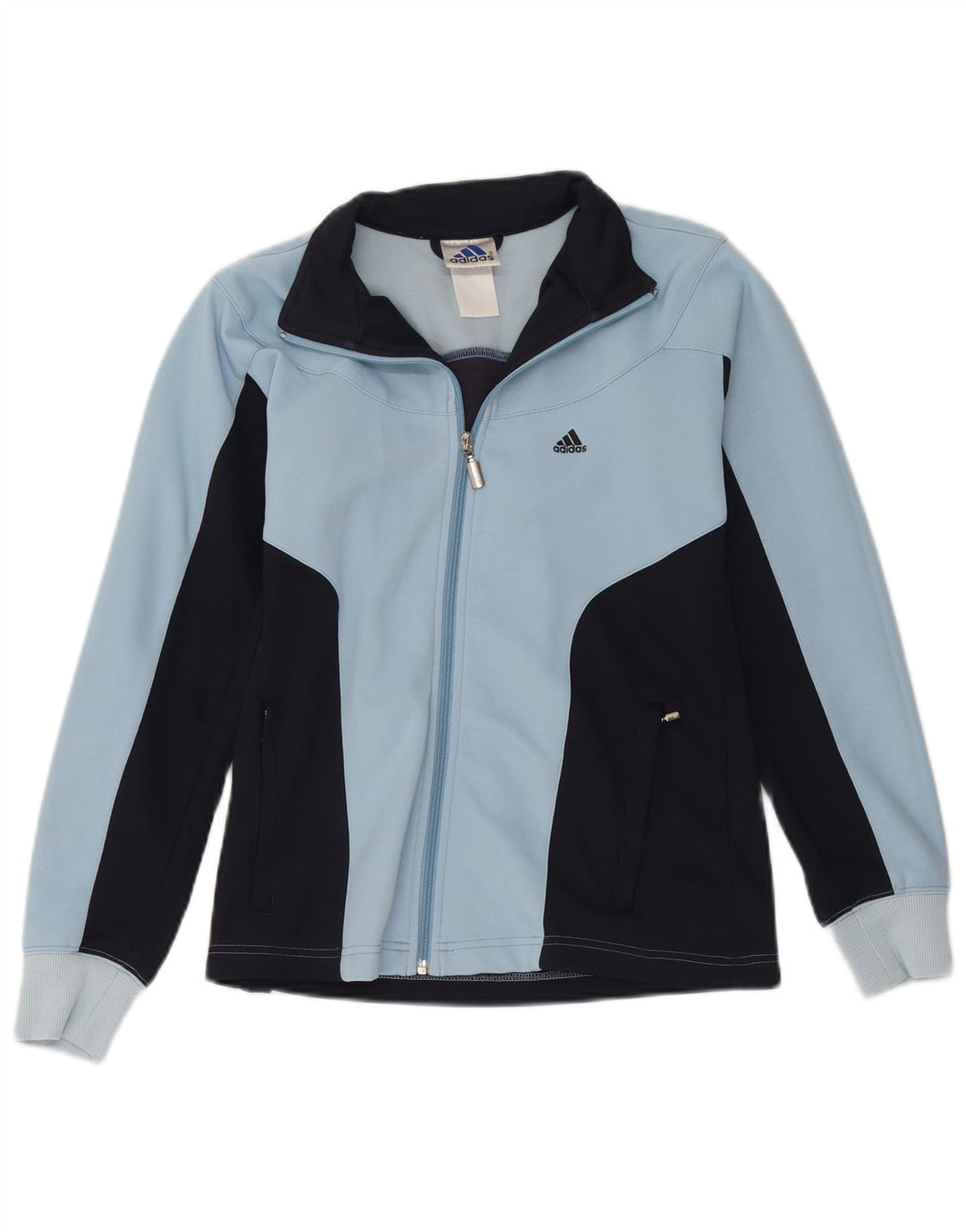 Damska kurtka dresowa Adidas UK 12, średnia granatowa, blok kolorów