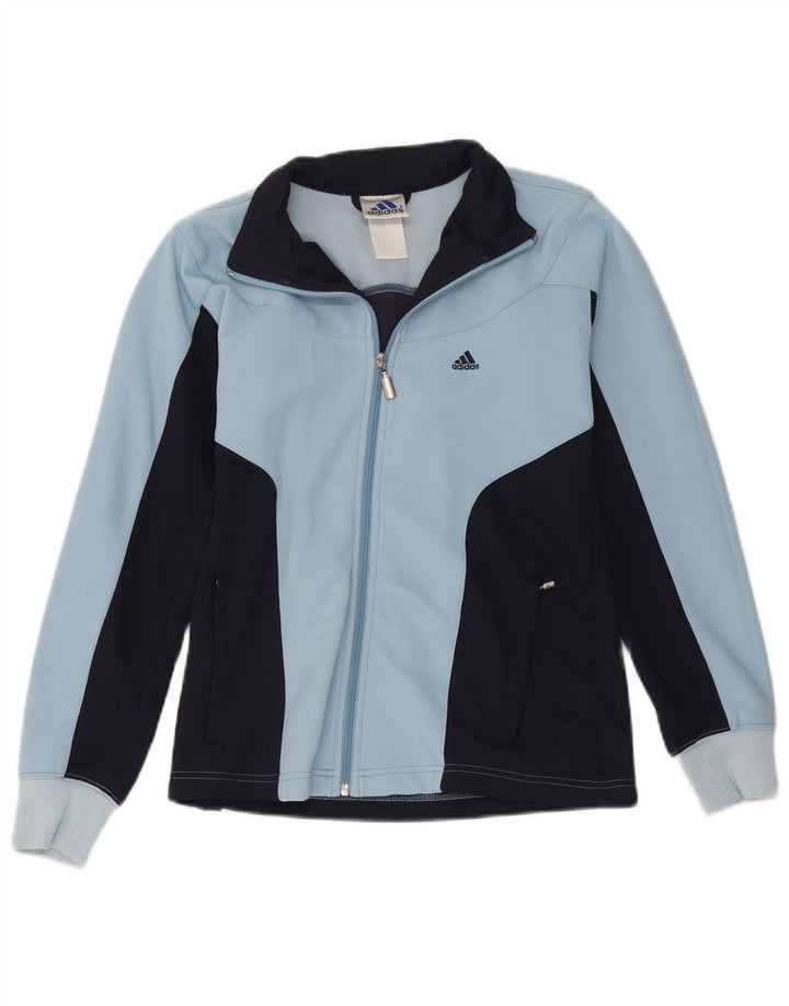 Damska kurtka dresowa Adidas UK 12, średnia granatowa, blok kolorów