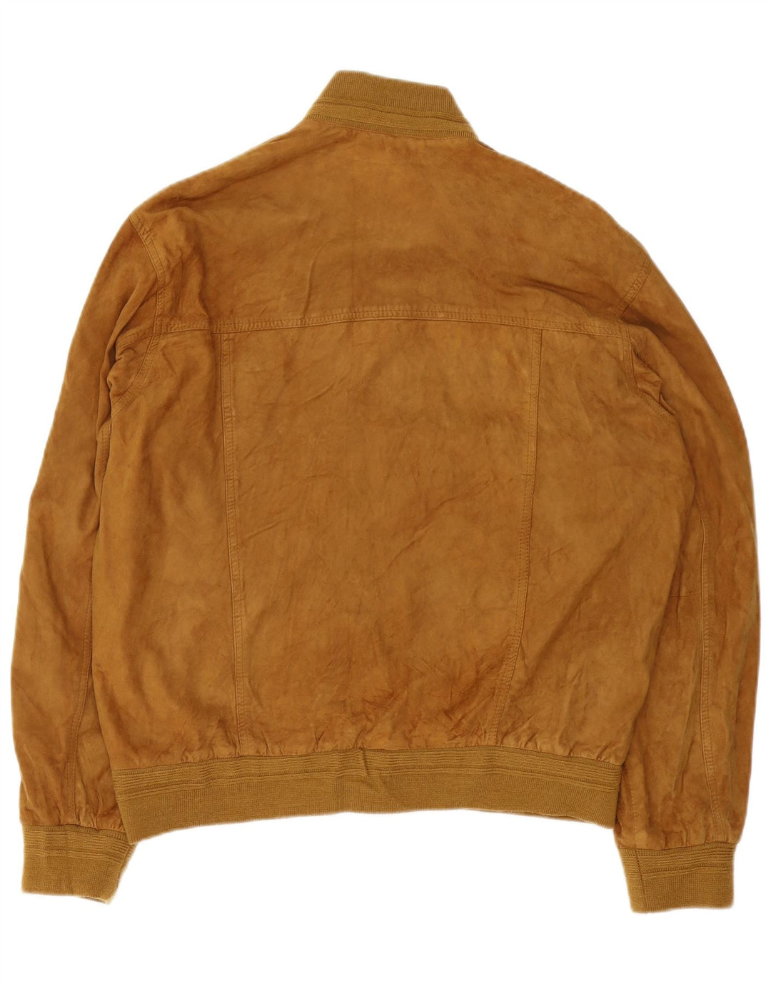 Vintage męska zamszowa kurtka bomber IT 54 2XL brązowa skóra