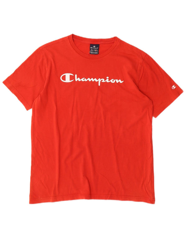 Chłopięcy T-shirt z grafiką Champion, 15-16 lat, 2XL, czerwony