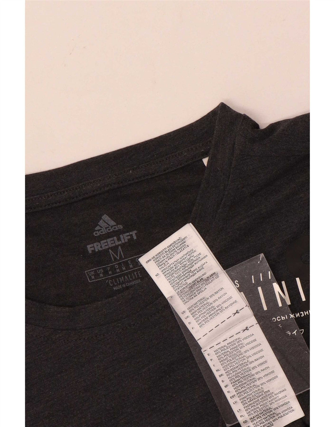 Męska koszulka Adidas Climalite Graphic Top, średnioszara, poliestrowa